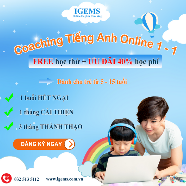 Coaching tiếng anh online 1 - 1